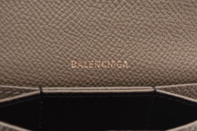 balenciaga Leather Card Case/Coin Case Light Brown