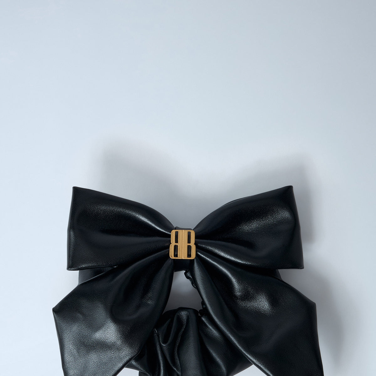 Balenciaga Women Leather Logo Hardware Scrunchie