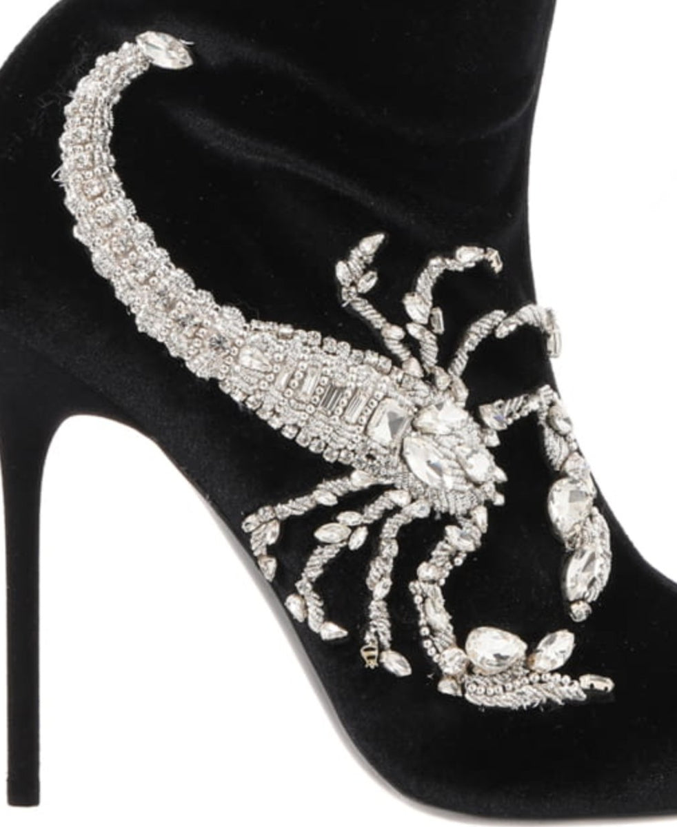 Scorpion Embellished Sock Boots