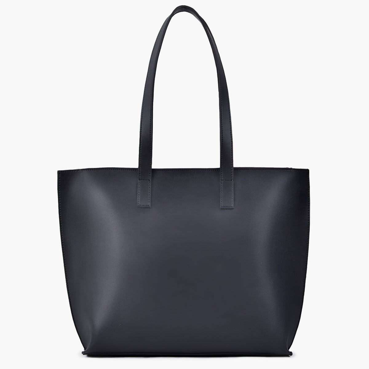 Black long handle tote bag