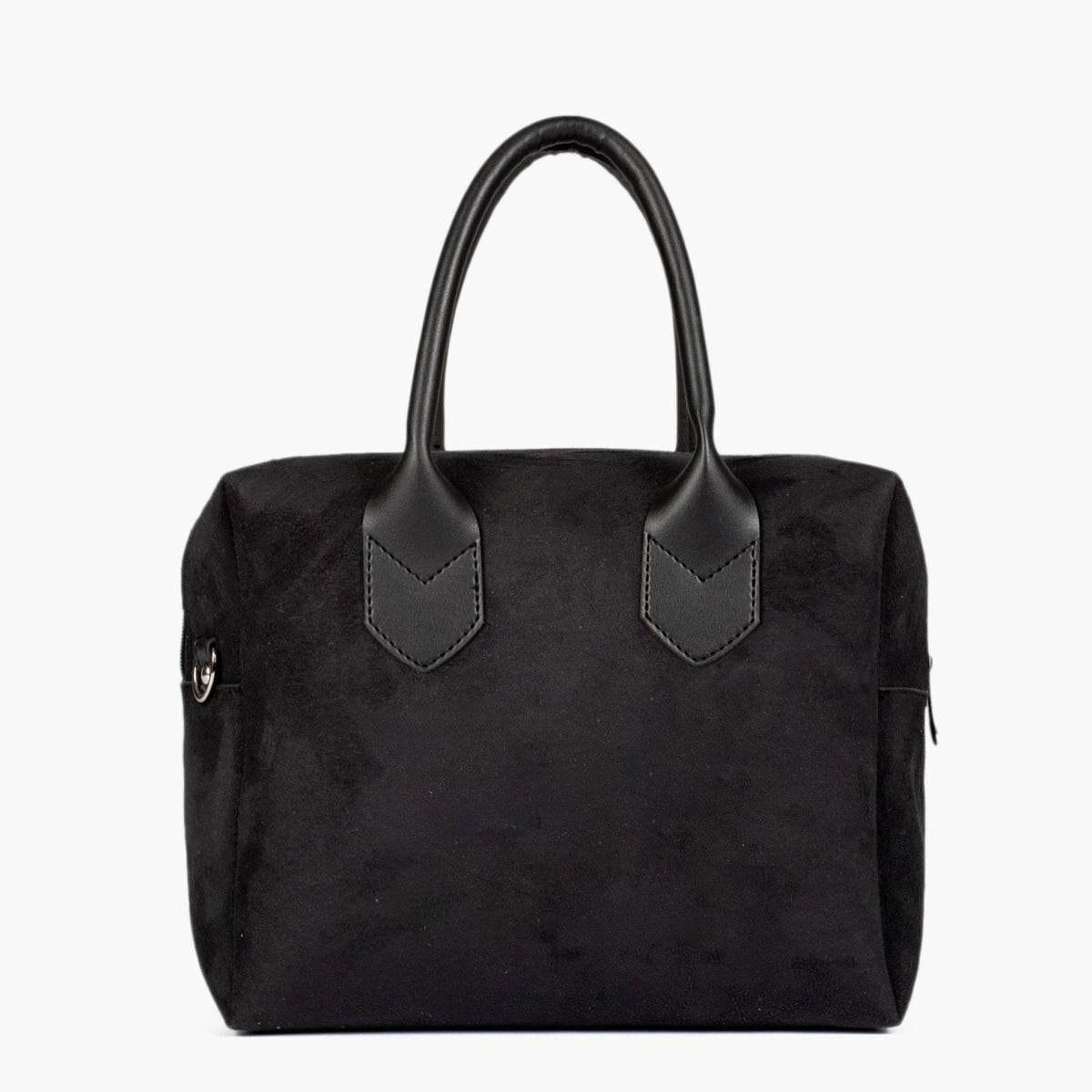 Black suede mini bowling bag