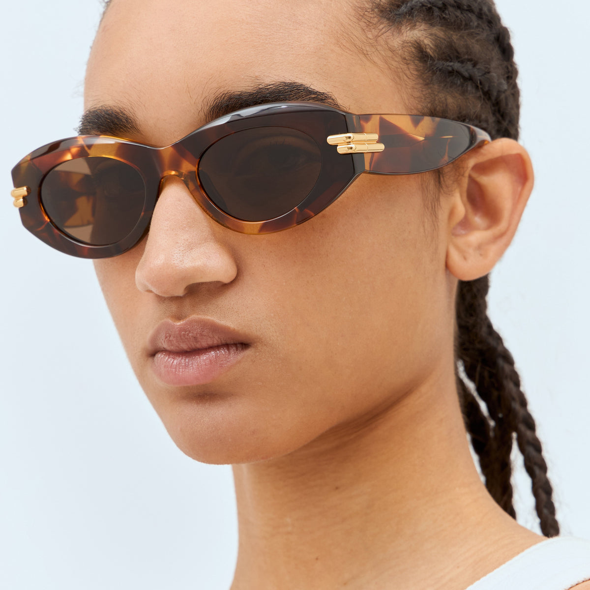 Bottega Veneta Women Mitre Oval Sunglasses