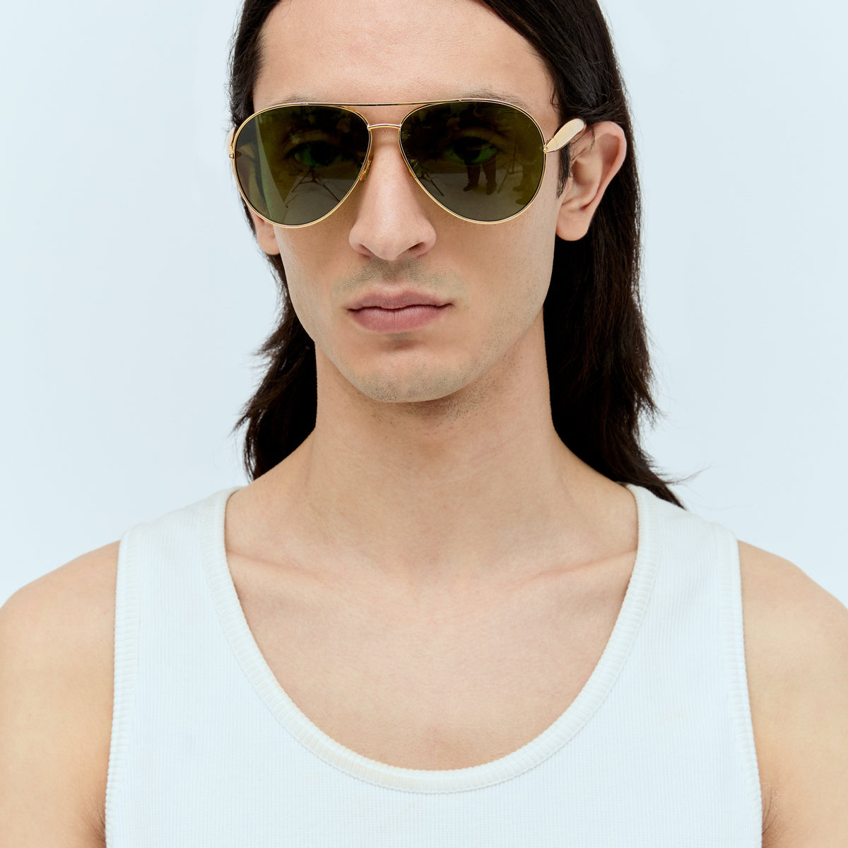 Bottega Veneta Men Sardine Aviator Sunglasses