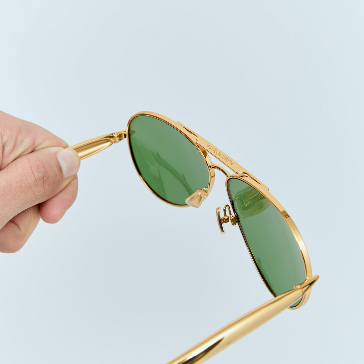 Bottega Veneta Men Sardine Aviator Sunglasses