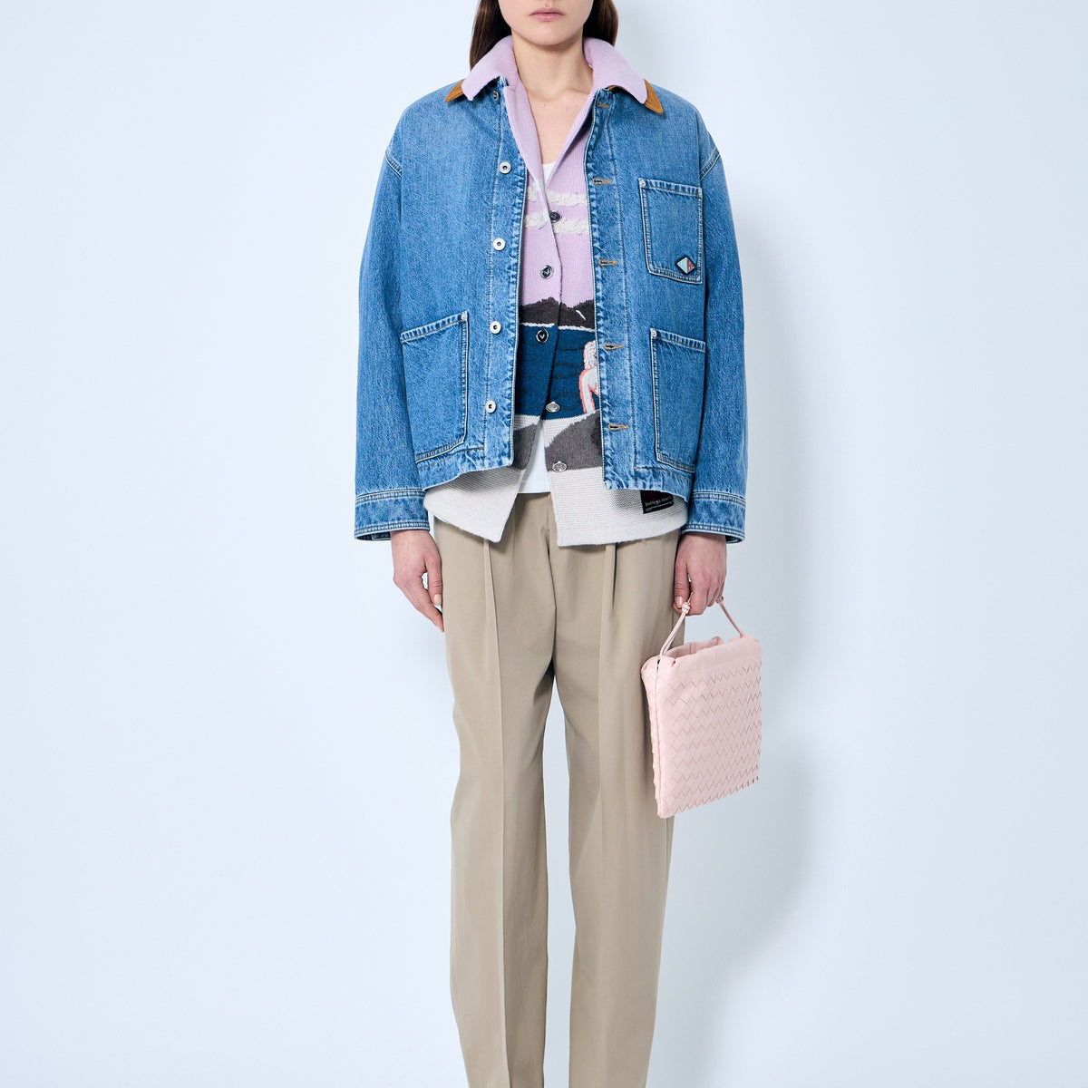 Bottega Veneta Women Intarsia Knit Shirt