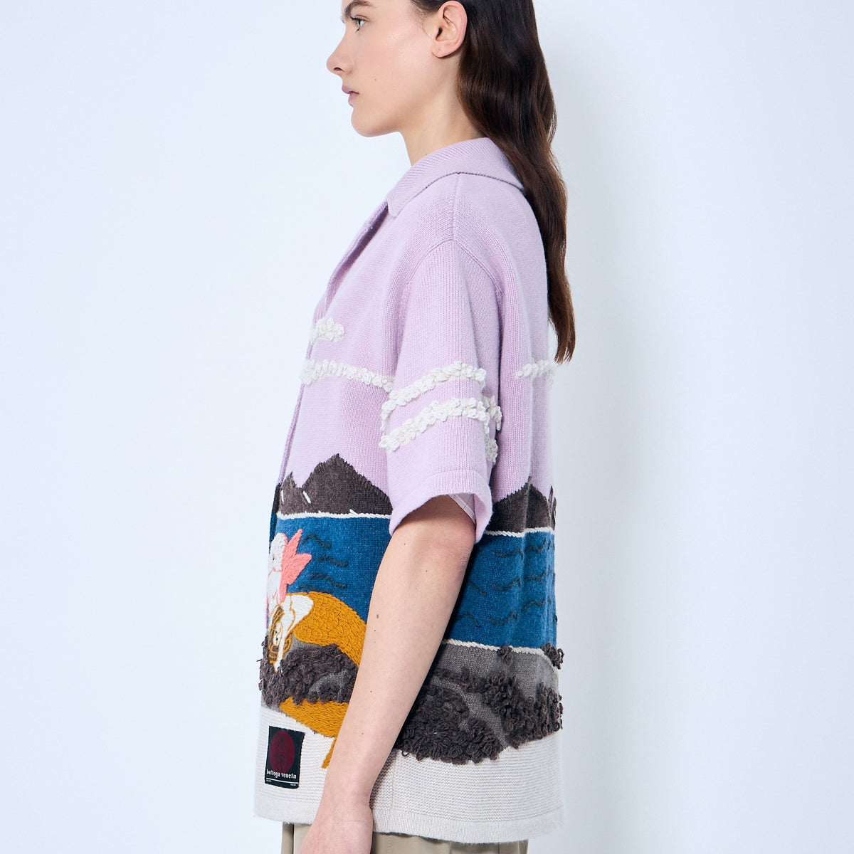 Bottega Veneta Women Intarsia Knit Shirt