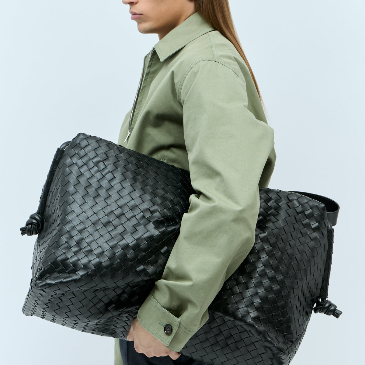 Bottega Veneta Men Large Loop Weekender Bag