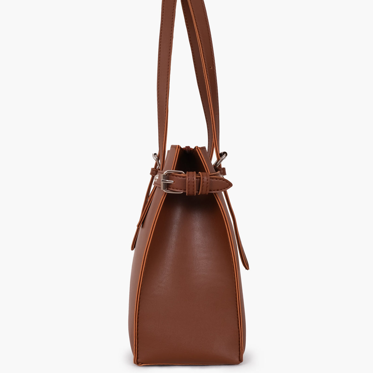 Brown satchel tote bag