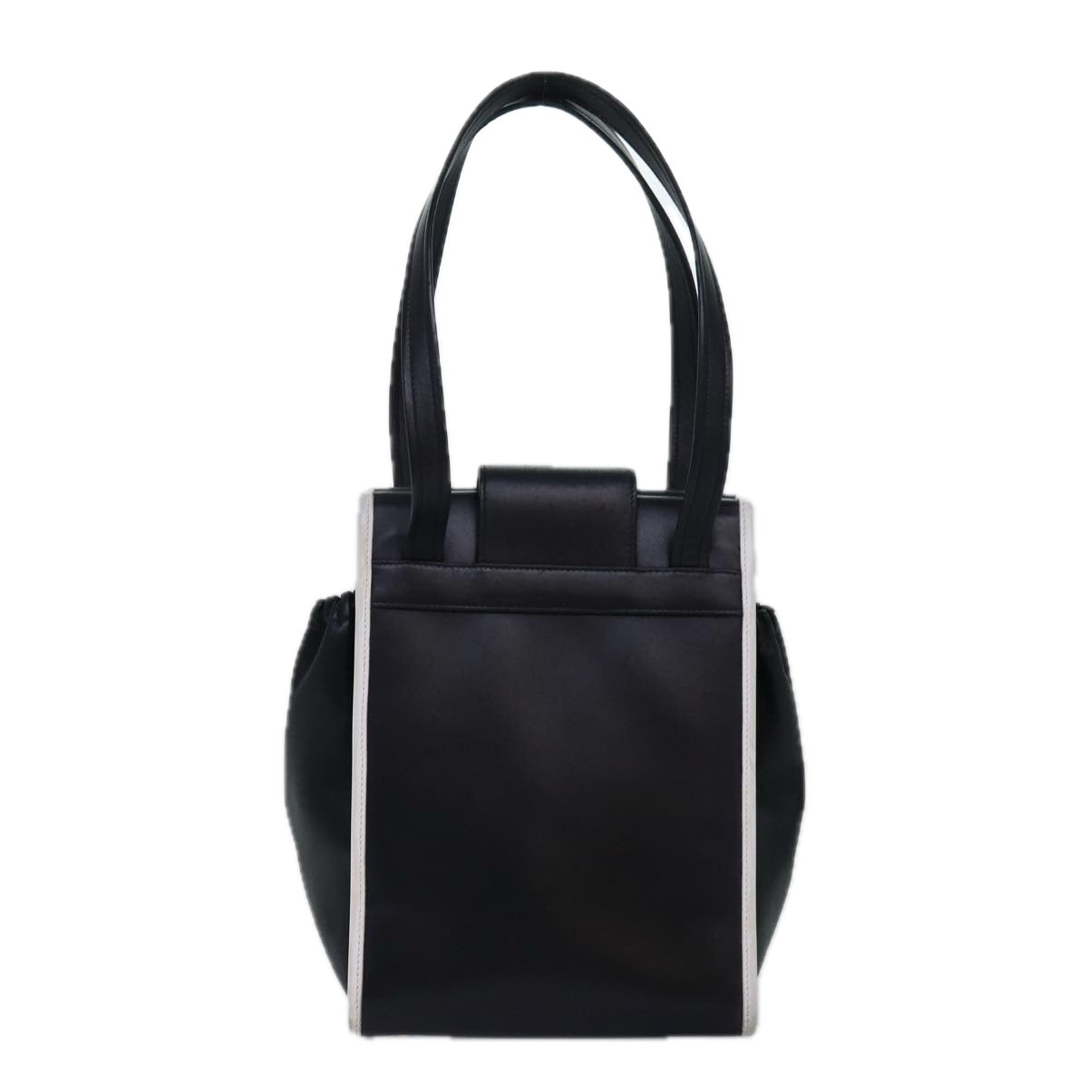 balenciaga Shoulder Bag Leather Black Auth bs14918