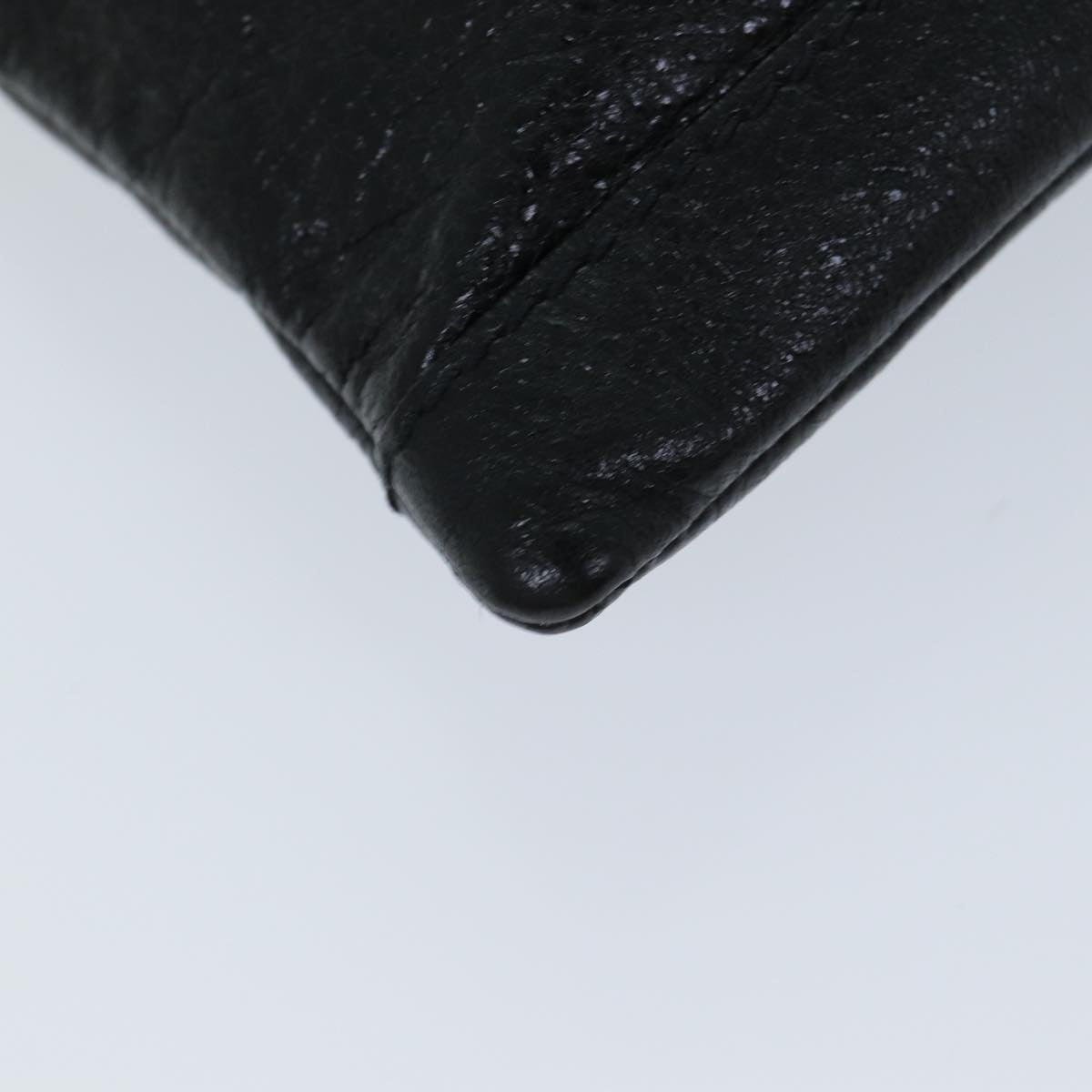 balenciaga Clutch Bag Leather Black 273021 Auth bs15132