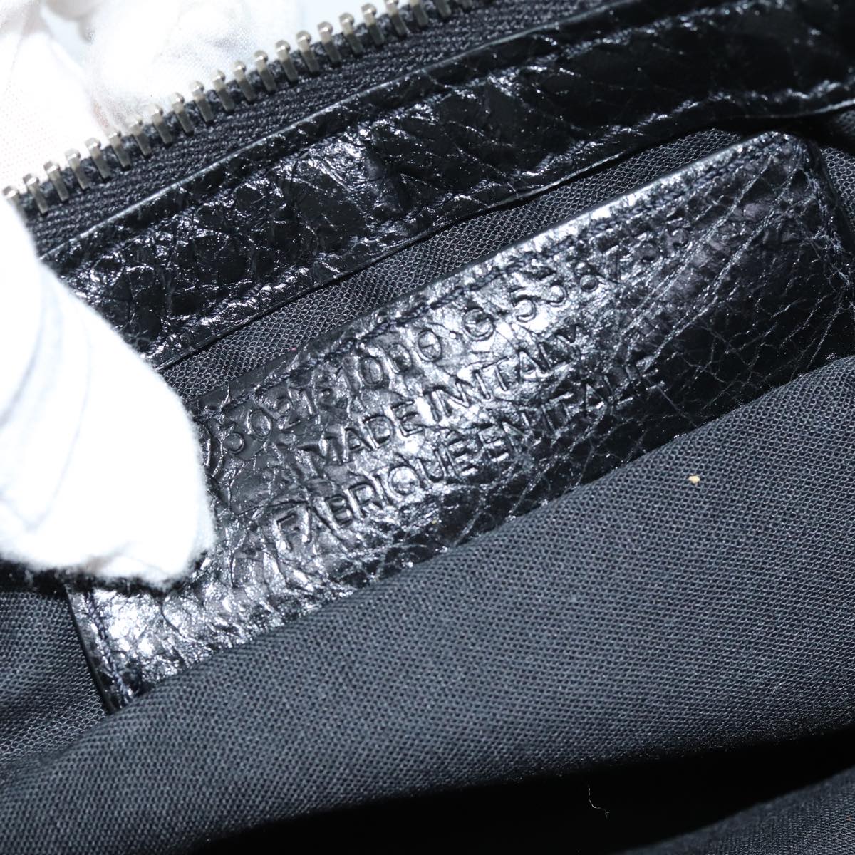 balenciaga Clutch Bag Leather Black 273021 Auth bs15132