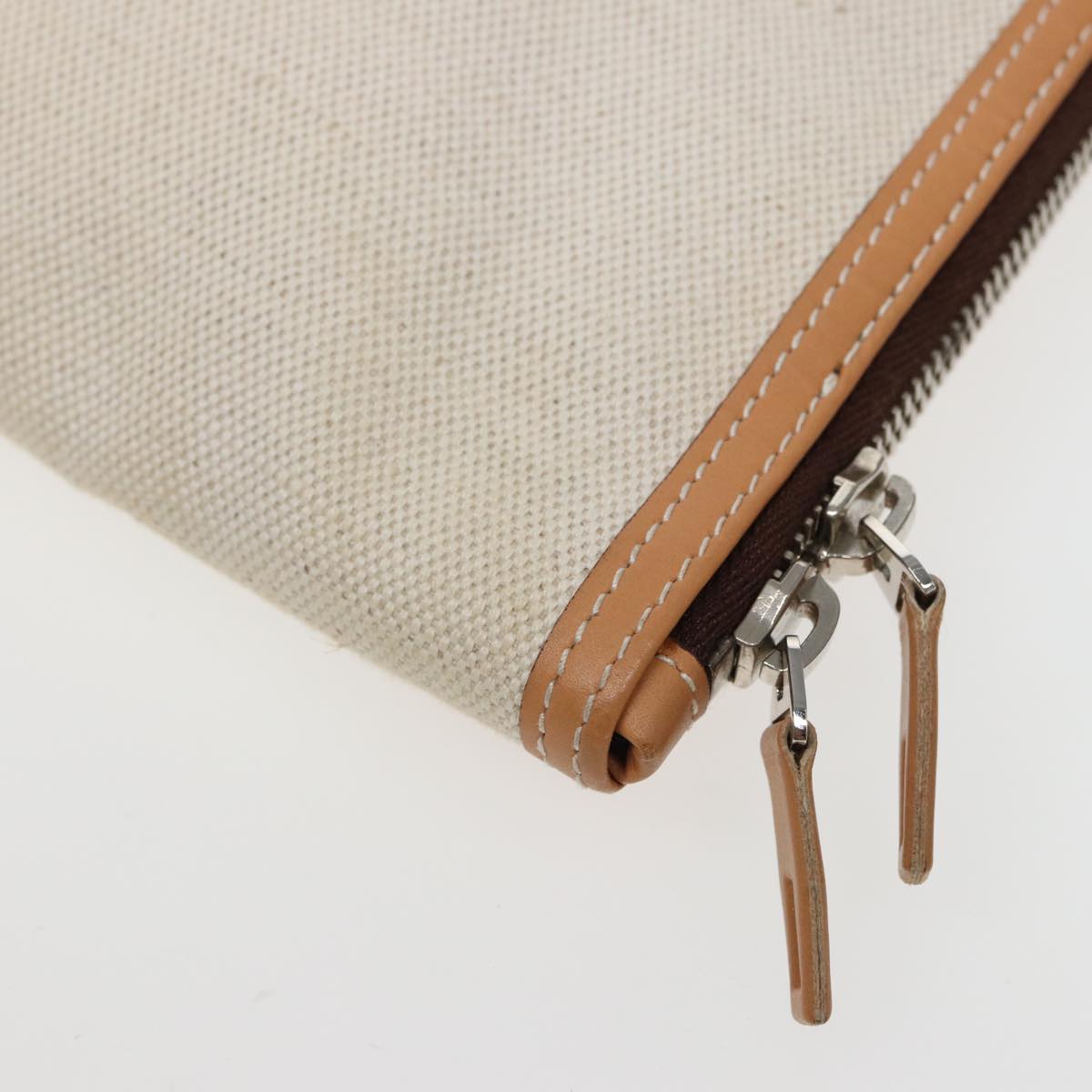 balenciaga Clutch Bag Canvas Beige 419994 Auth bs15134