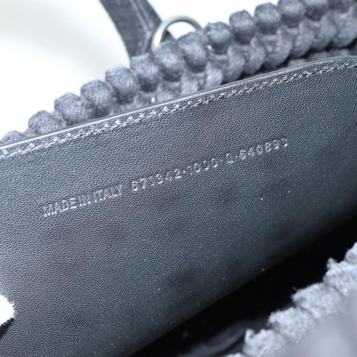 balenciaga Bistro Hand Bag Canvas 2way Black 671342 Auth bs15695