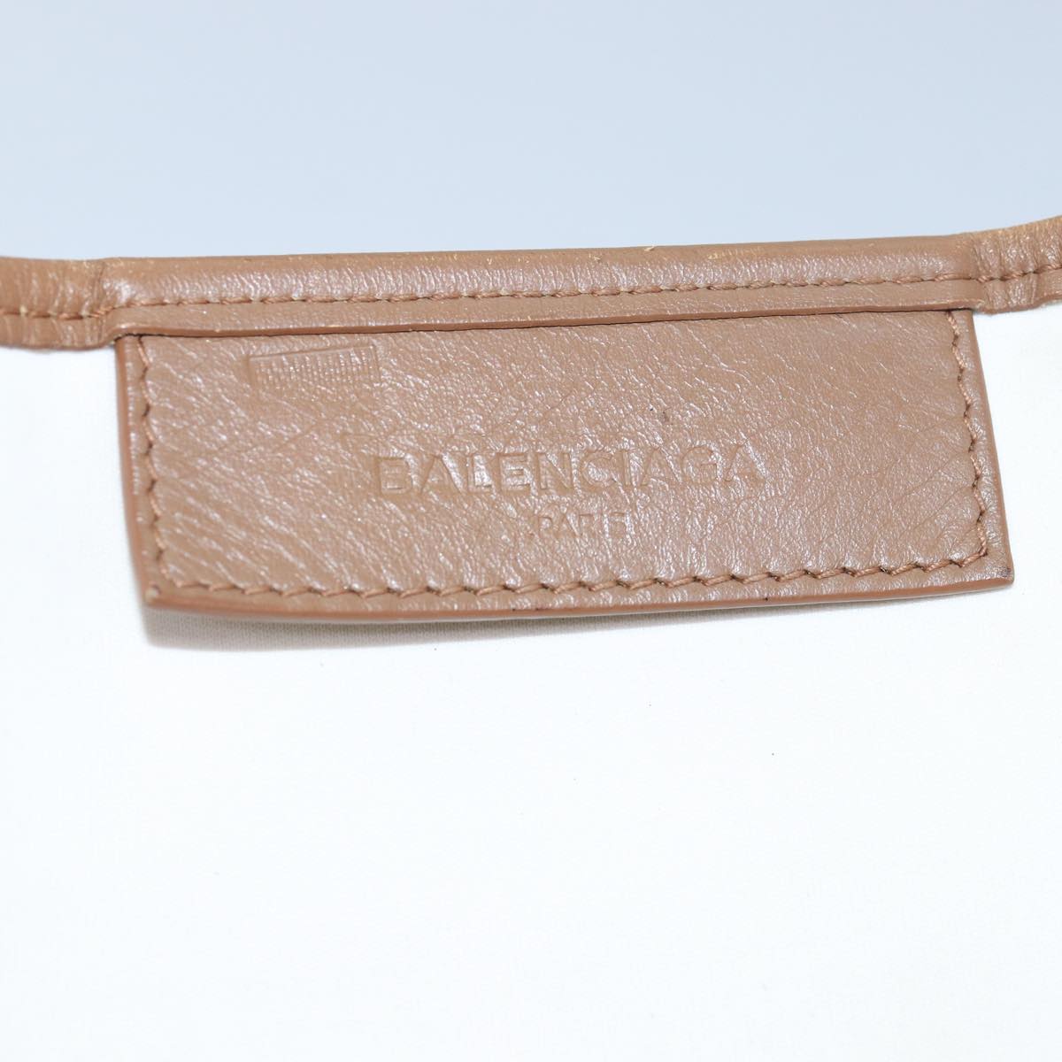 balenciaga Navy kabas S Hand Bag Canvas Beige White 339933 Auth bs15696