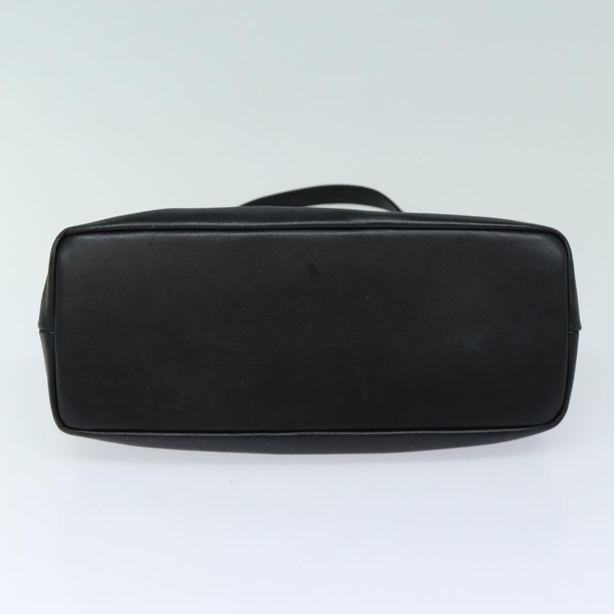 balenciaga Shoulder Bag Leather Black Auth bs15971