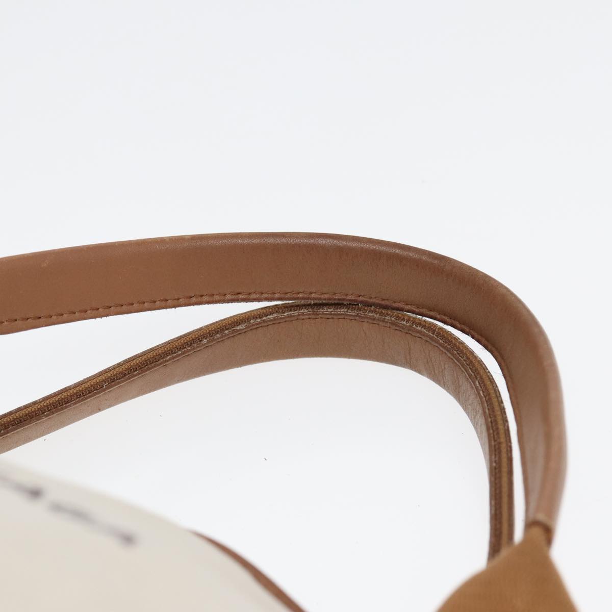 balenciaga Navy kabas S Hand Bag Canvas Beige 339933 Auth bs16366