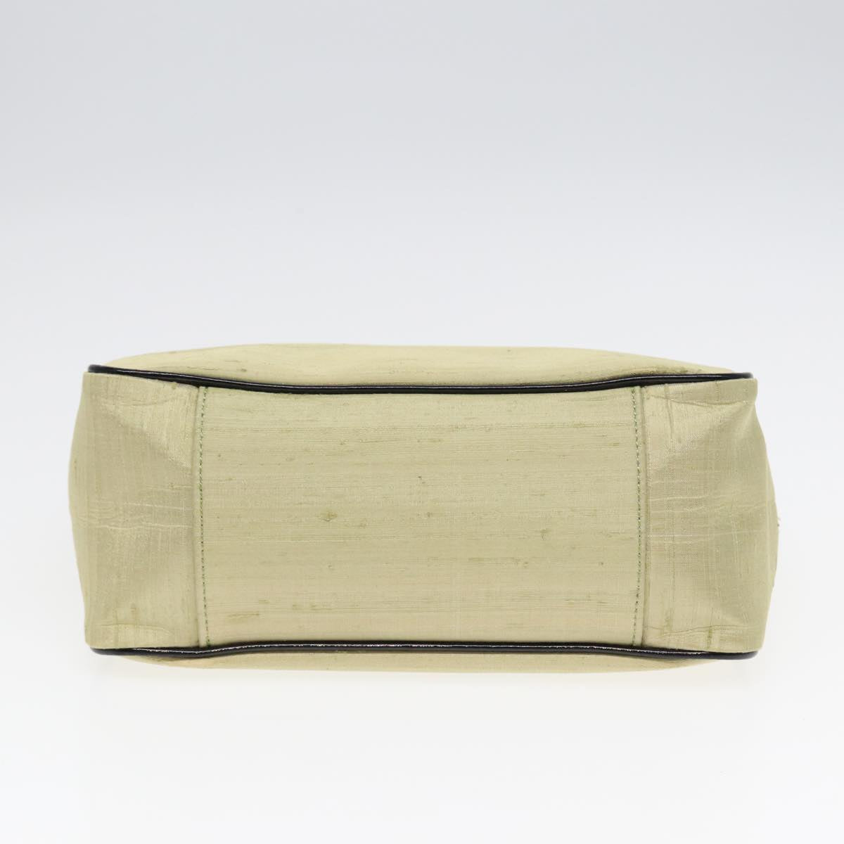 balenciaga Hand Bag Canvas Silver Yellow Auth bs17169
