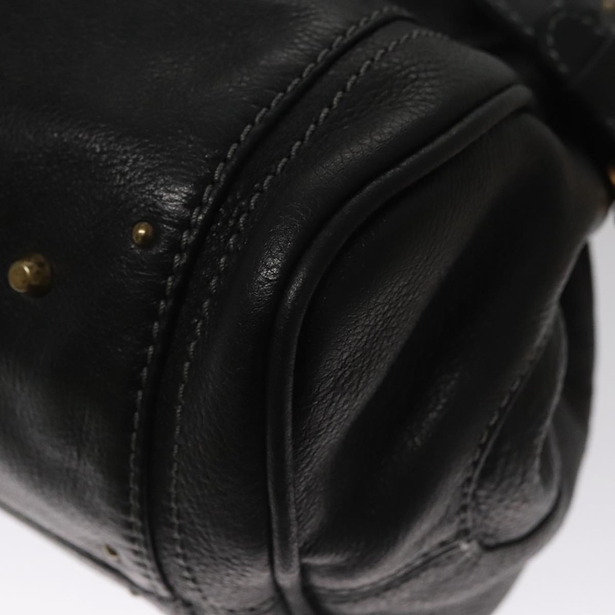 Chloe Paddington Hand Bag Leather Black Silver bs21100