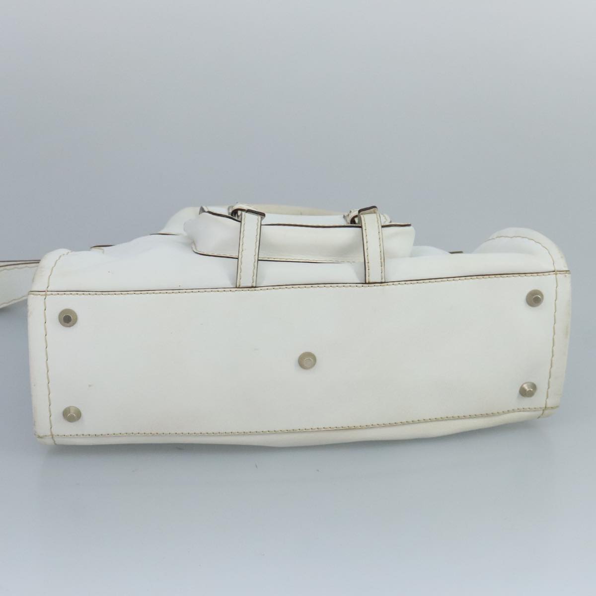 Chloe Hand Bag Leather White bs21671