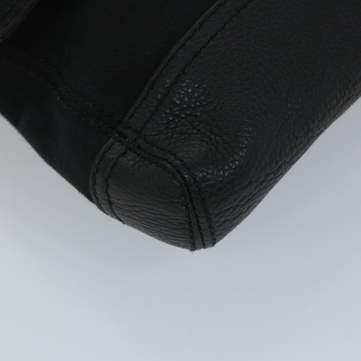balenciaga Clutch Bag Canvas Black Auth bs9026
