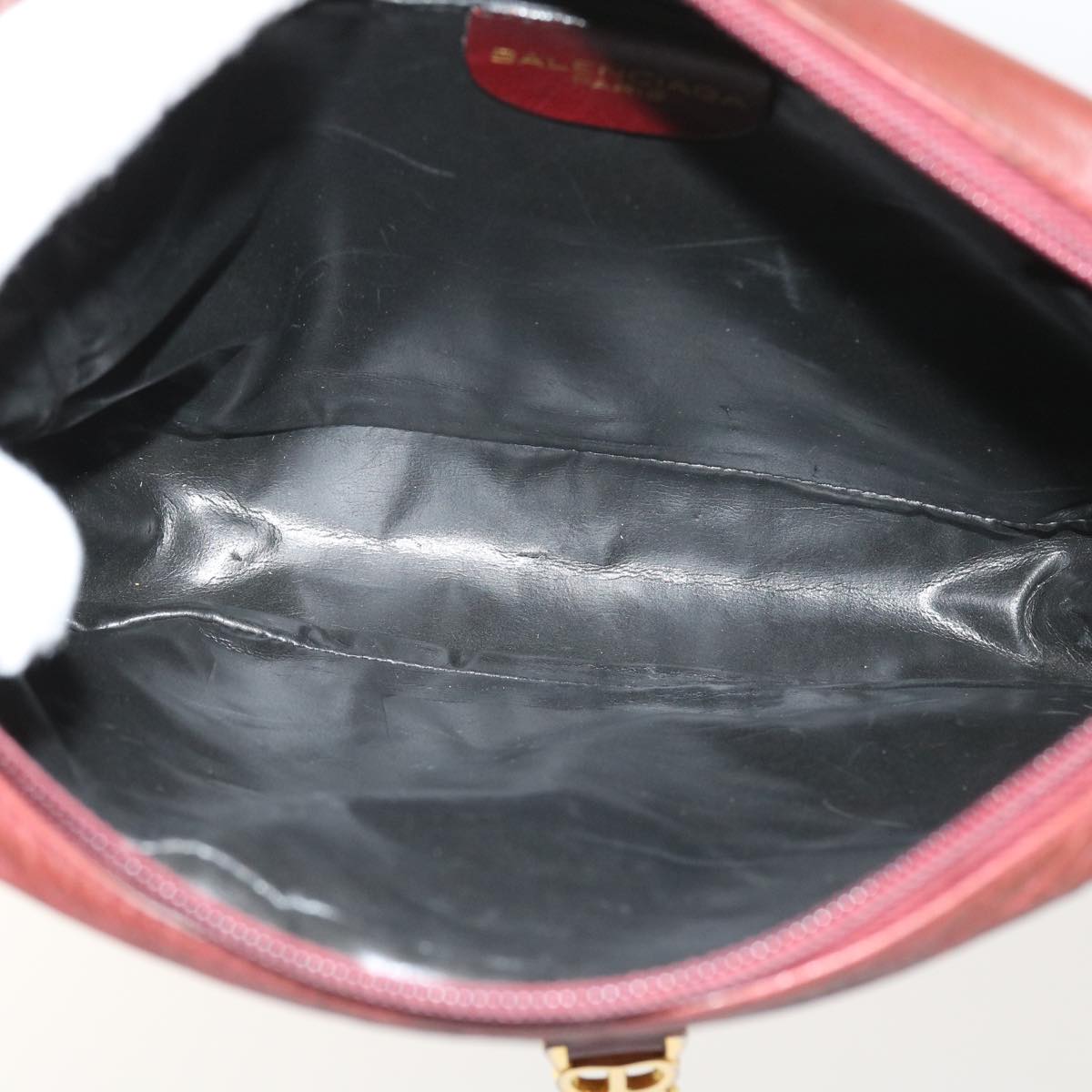 balenciaga Shoulder Bag Suede Leather Red Auth bs9083