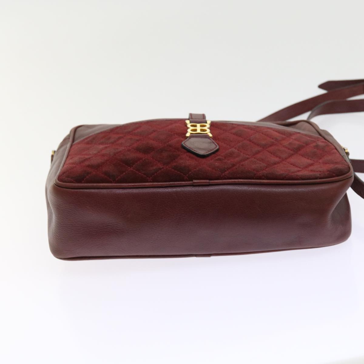 balenciaga Shoulder Bag Suede Leather Red Auth bs9083