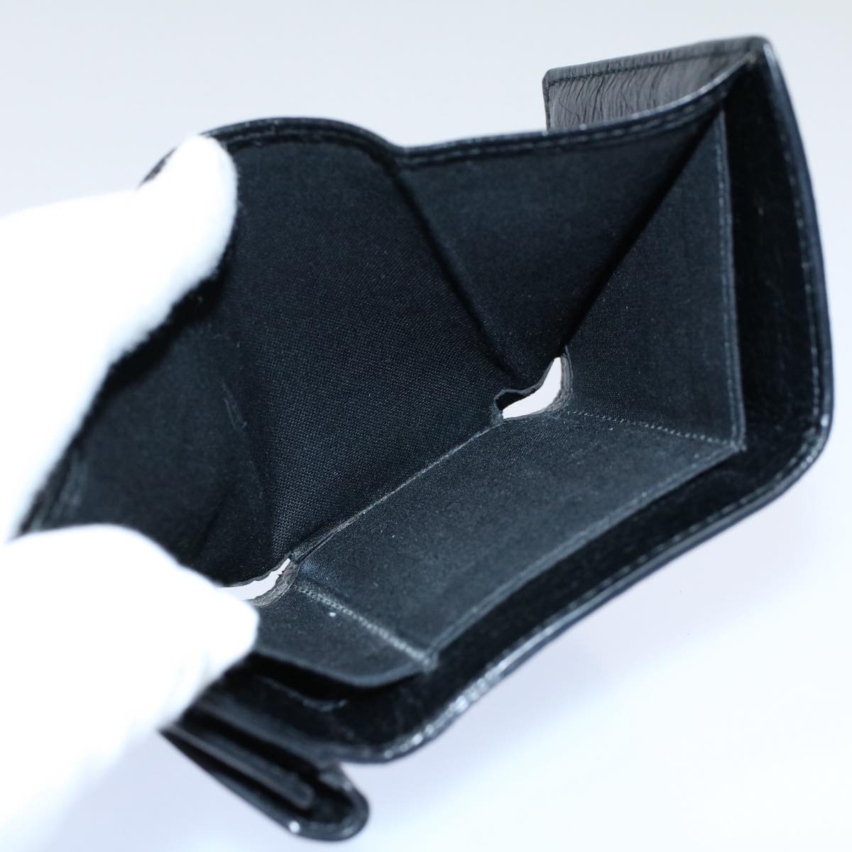 balenciaga Wallet Leather Black 391446 Auth bs9477