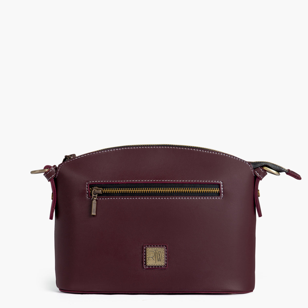 Burgundy dome cross-body bag