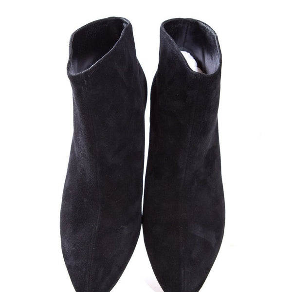 Alaia Black Suede Ankle Booties SZ 38.5