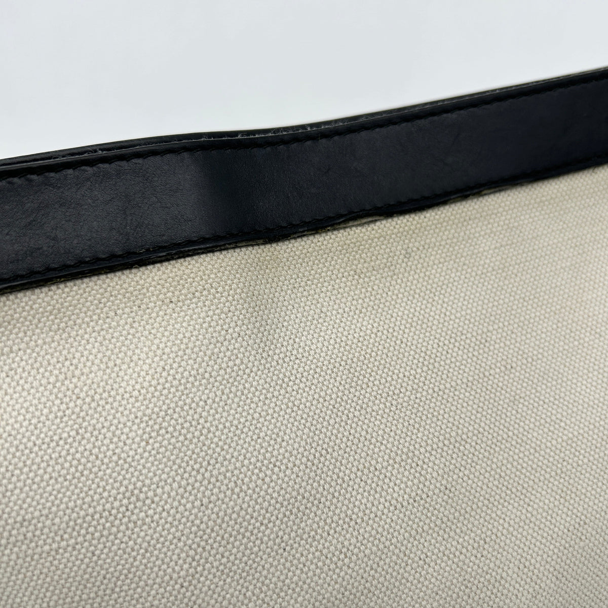balenciaga Navy Canvas Leather Large Zip Pouch