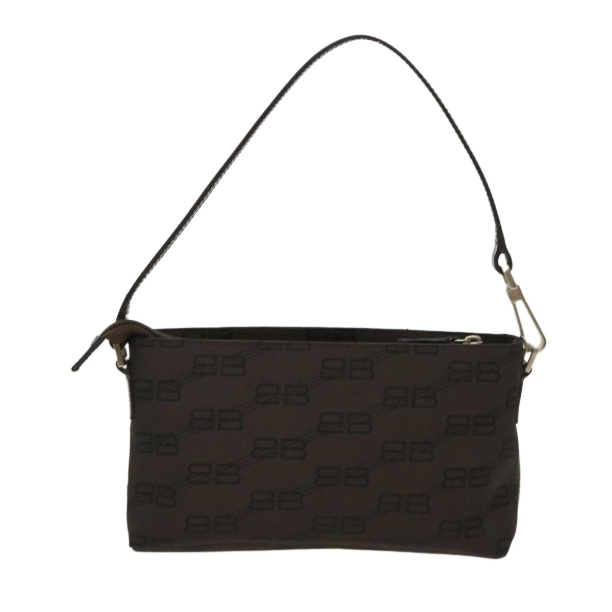 balenciaga Accessory Pouch Nylon Brown Auth cl625