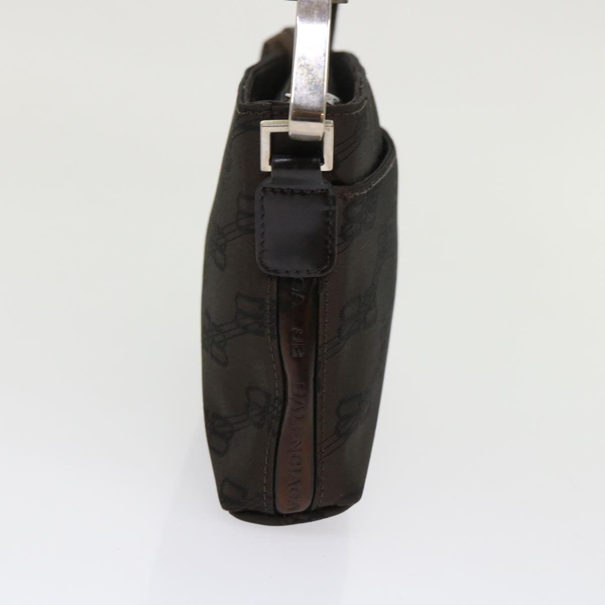 balenciaga Accessory Pouch Nylon Brown Auth cl625