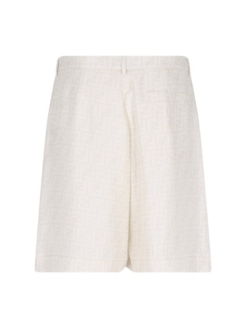 Fendi Men Ff' Silk Shorts
