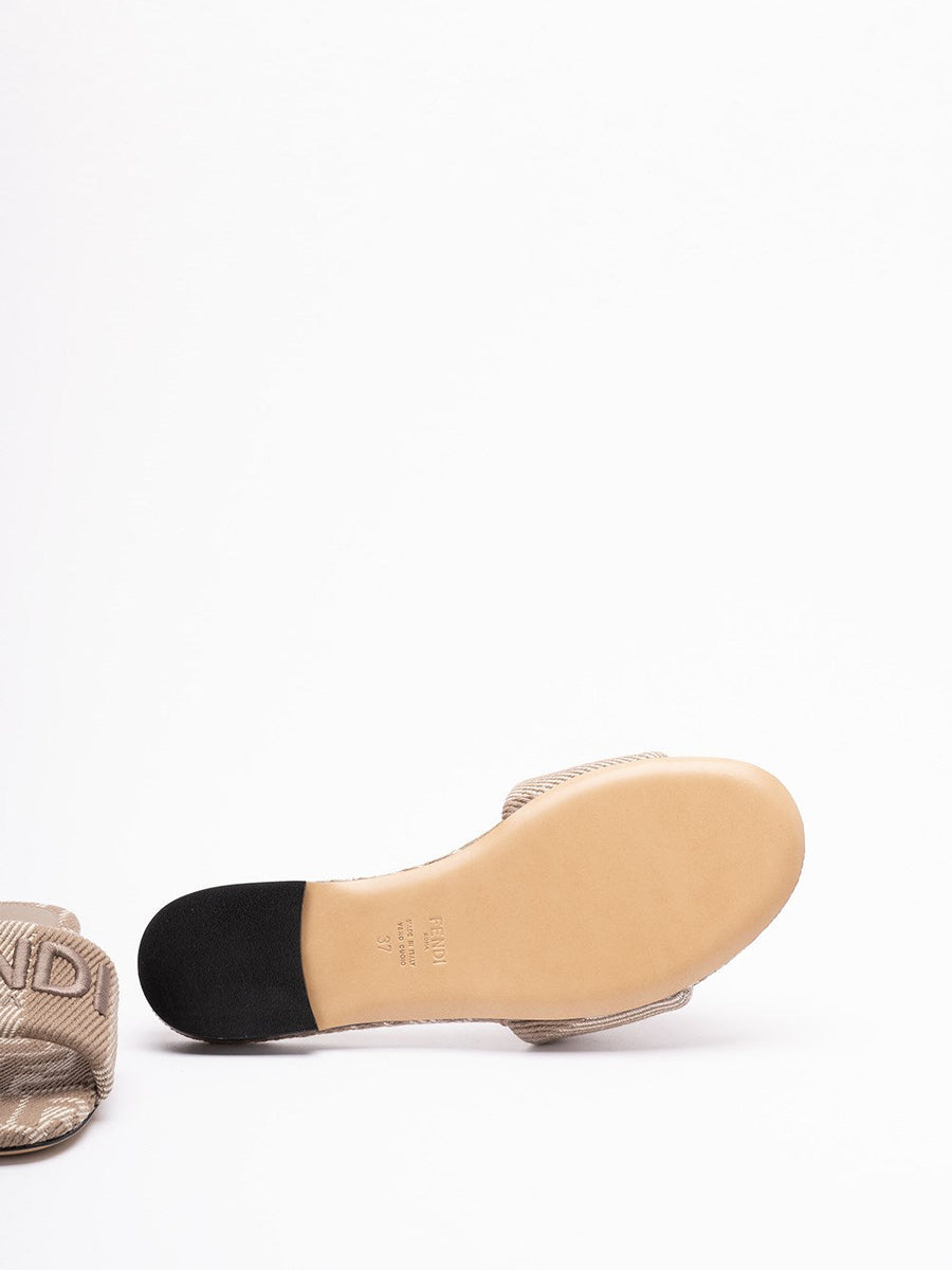 Fendi Women `Ff` Denim Slides