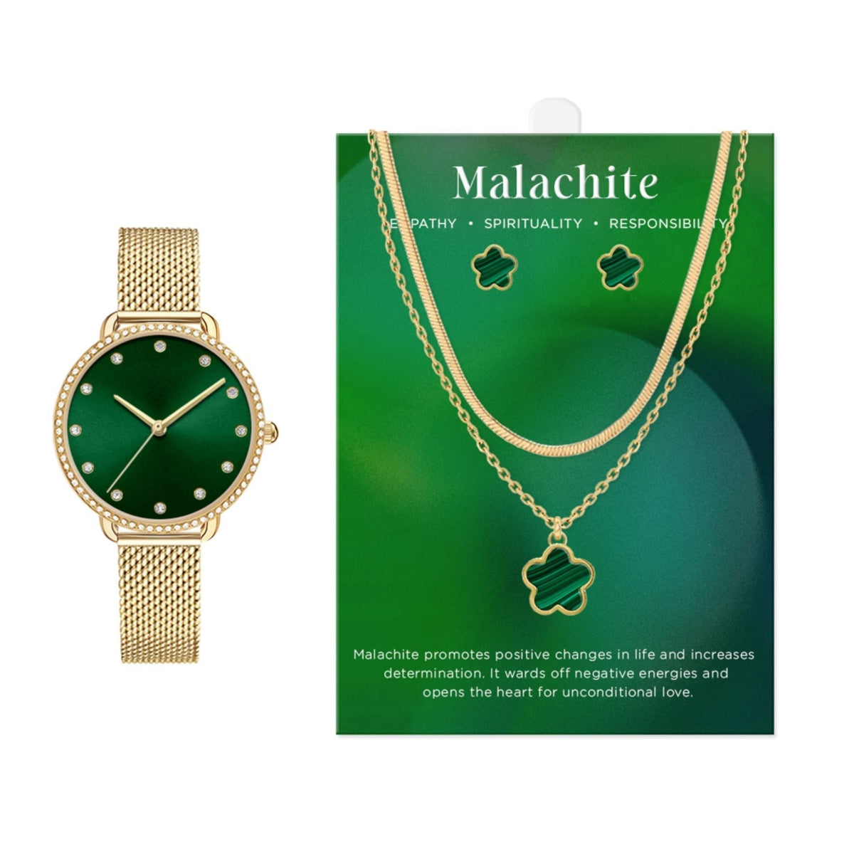 Jessica Carlyle Ladies Analog Gold Tone Watch 34mm Gift Set