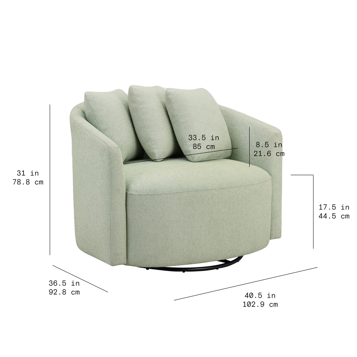 Drew Accent Chair by Drew Barrymore, Sage Boucle
