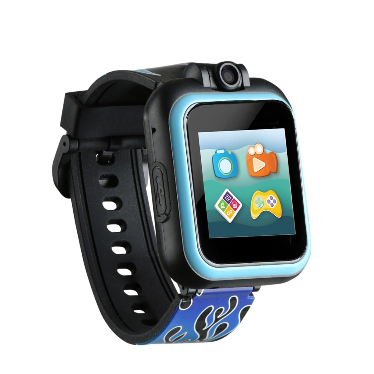 PlayZoom 2 Kids Smartwatch & Earbuds Set: Blue Racing Flames