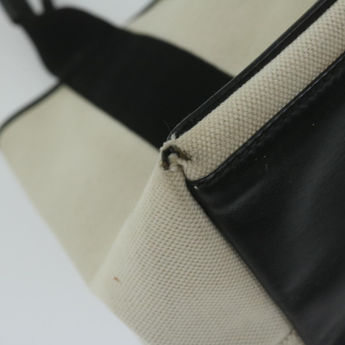 balenciaga Tote Bag Canvas White 339933 Auth ep2712