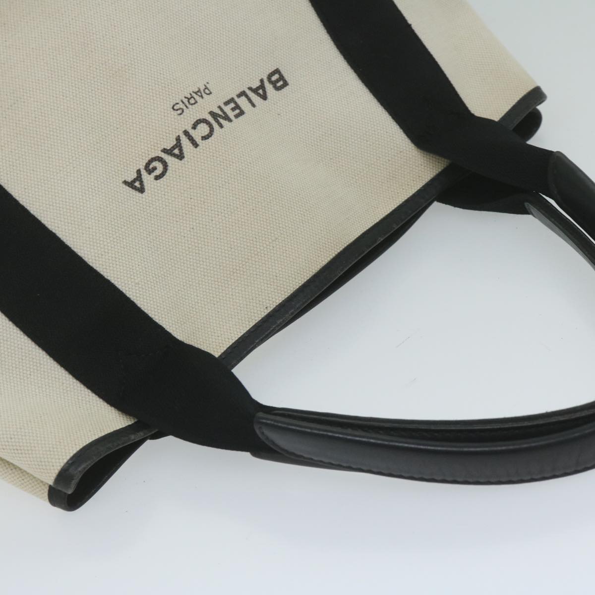 balenciaga Tote Bag Canvas White 339933 Auth ep2712