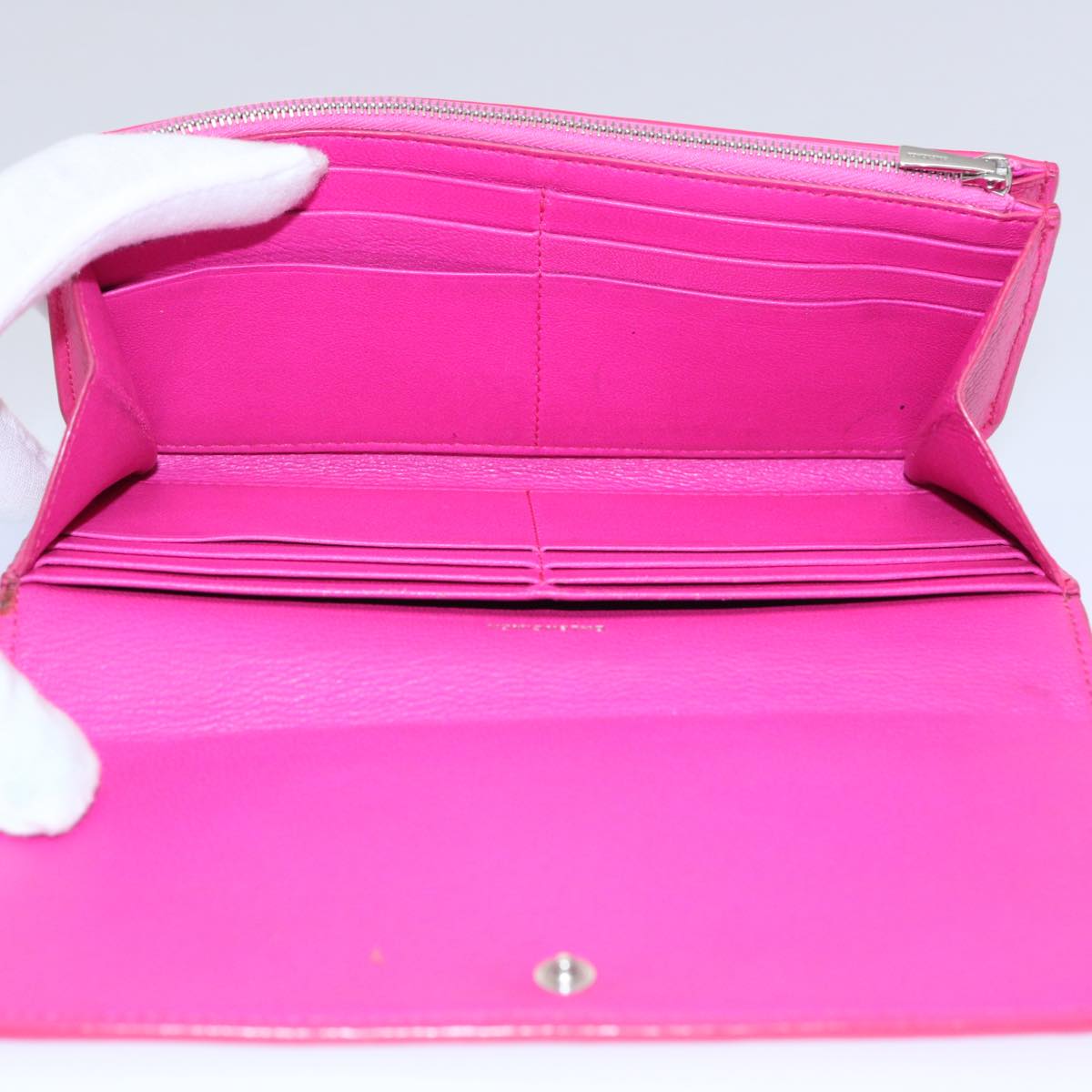 balenciaga Long Wallet Leather Pink 594289 Auth ep2776