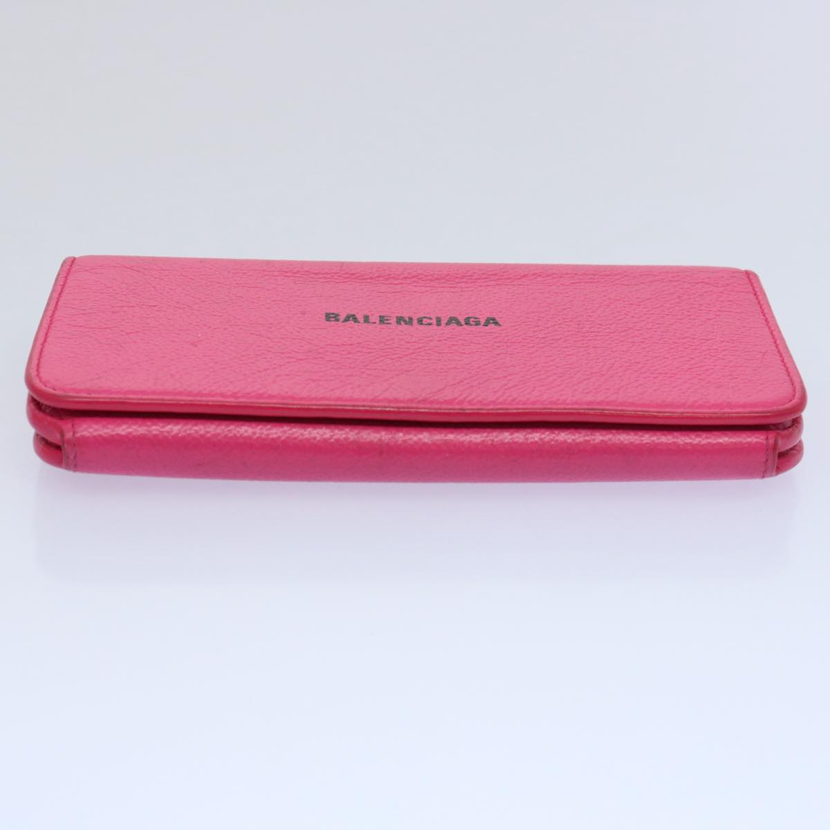 balenciaga Long Wallet Leather Pink 594289 Auth ep2776
