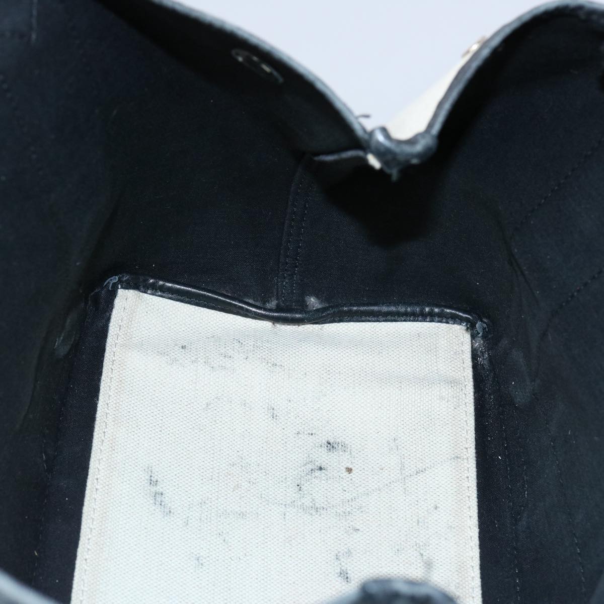 balenciaga Tote Bag Canvas White Black 339933 Auth ep2845
