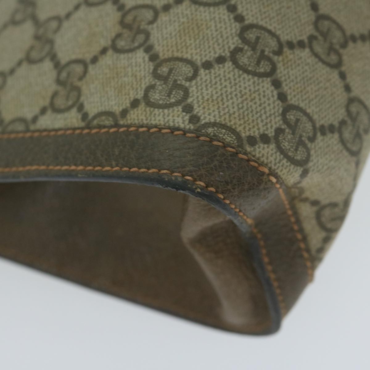 GUCCI GG Supreme Web Sherry Line Clutch Bag Beige Red 89 01 002 Auth ep3034