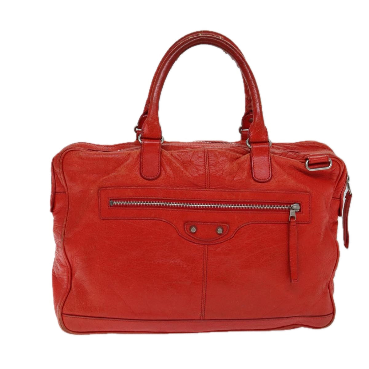 balenciaga Classic Arena Hand Bag Leather Red 310939 Auth ep4741