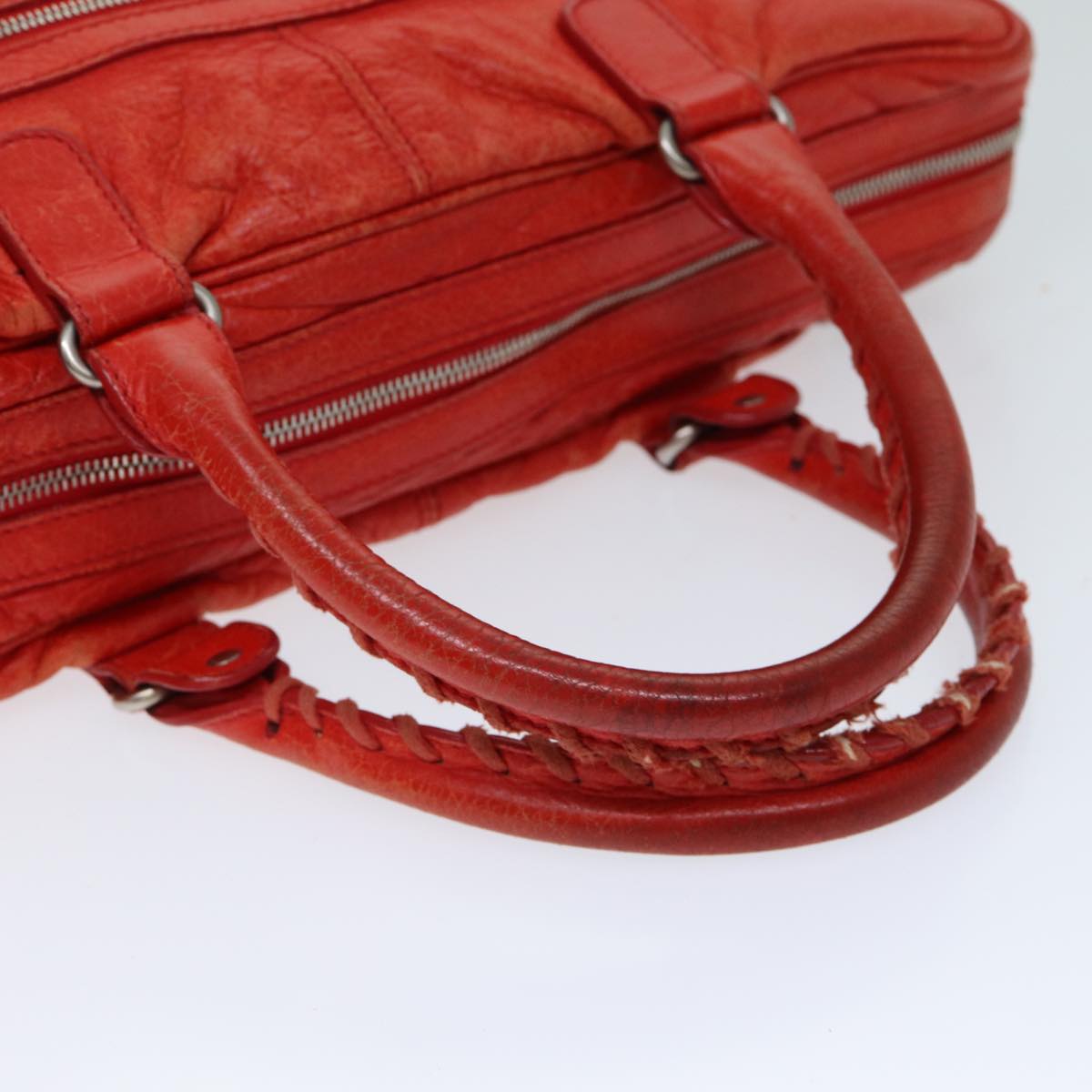 balenciaga Classic Arena Hand Bag Leather Red 310939 Auth ep4741