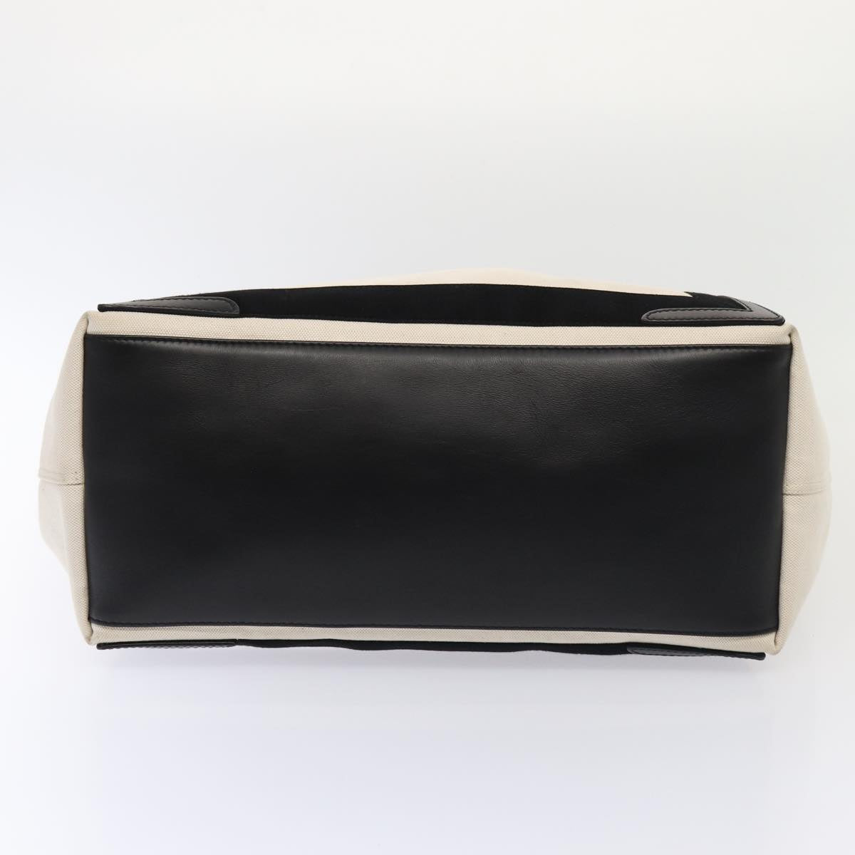 balenciaga Cabas Hand Bag Canvas Silver White Auth ep5384