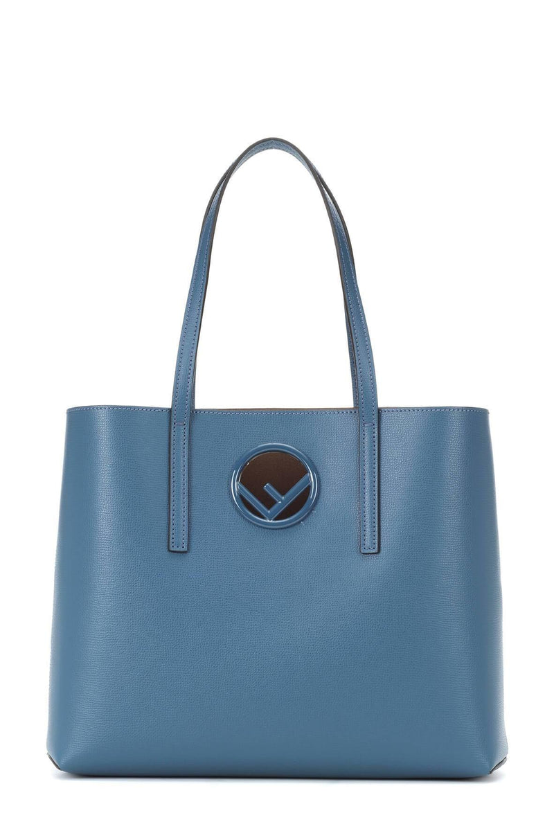 F Is  Shopping Tote Whale Blue