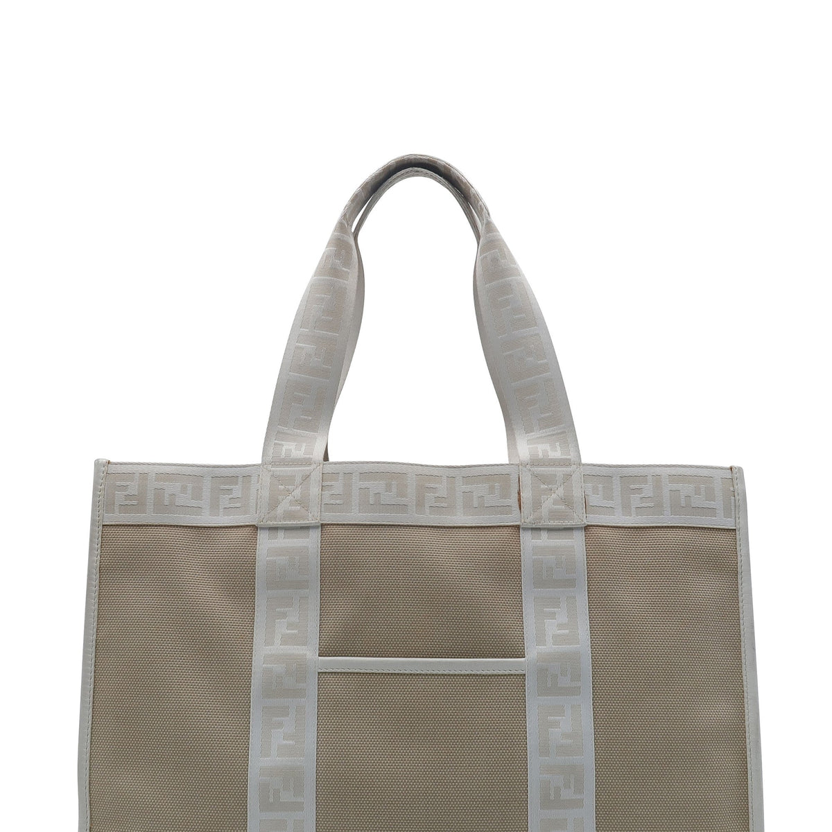 Monogram Zucca Shopper Beige White