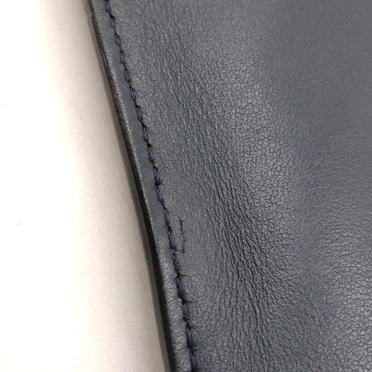 Think Vocabulary Leather Clutch Navy