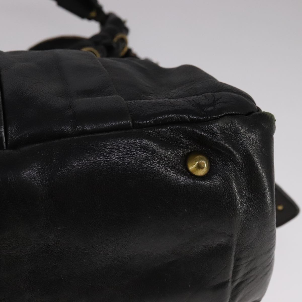 Chloe Eloise Hand Bag Leather Black Gold fm4268